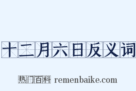 十二月六日反义词是什么意思的图片